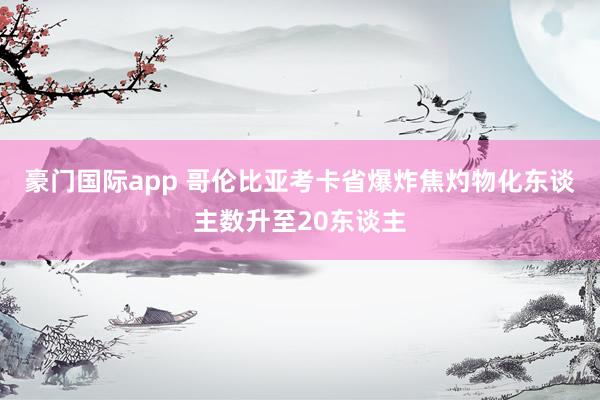 豪门国际app 哥伦比亚考卡省爆炸焦灼物化东谈主数升至20东谈主