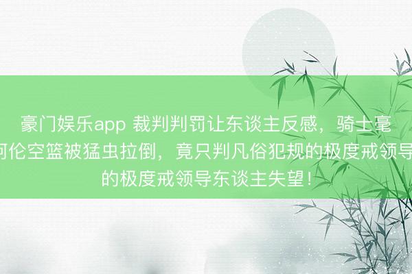 豪门娱乐app 裁判判罚让东谈主反感，骑士毫不配晋级，阿伦空篮被猛虫拉倒，竟只判凡俗犯规的极度戒领导东谈主失望！
